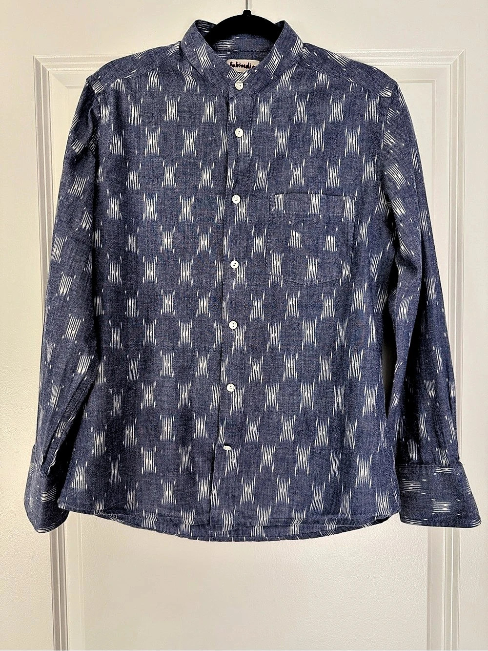 Faherty Men's Cotton Geometric Shirt Size 38 Like New